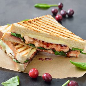sandwich de pavo con espinacas