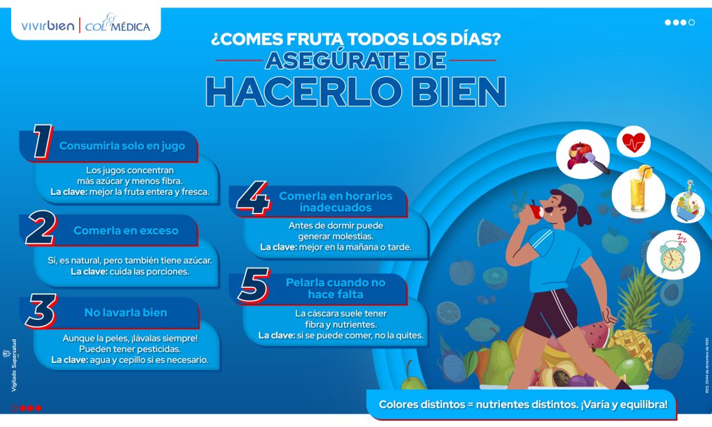 infografia claves para comer fruta
