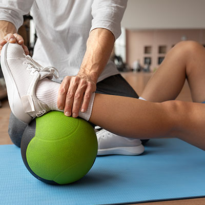paciente en consulta de medicina deportiva