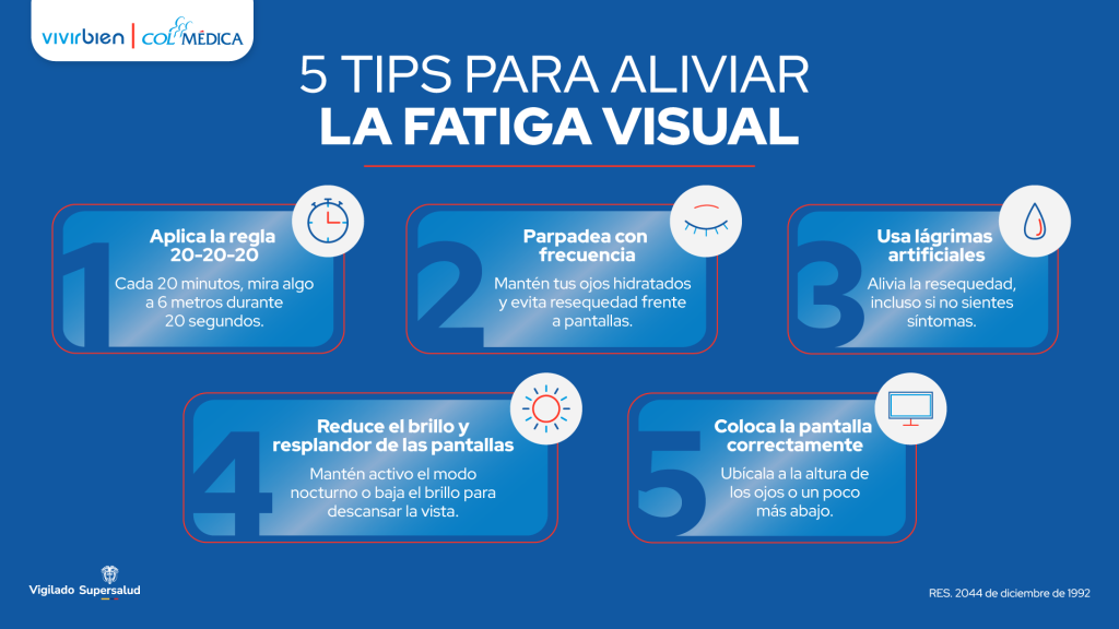 tips para aliviar la fatiga visual